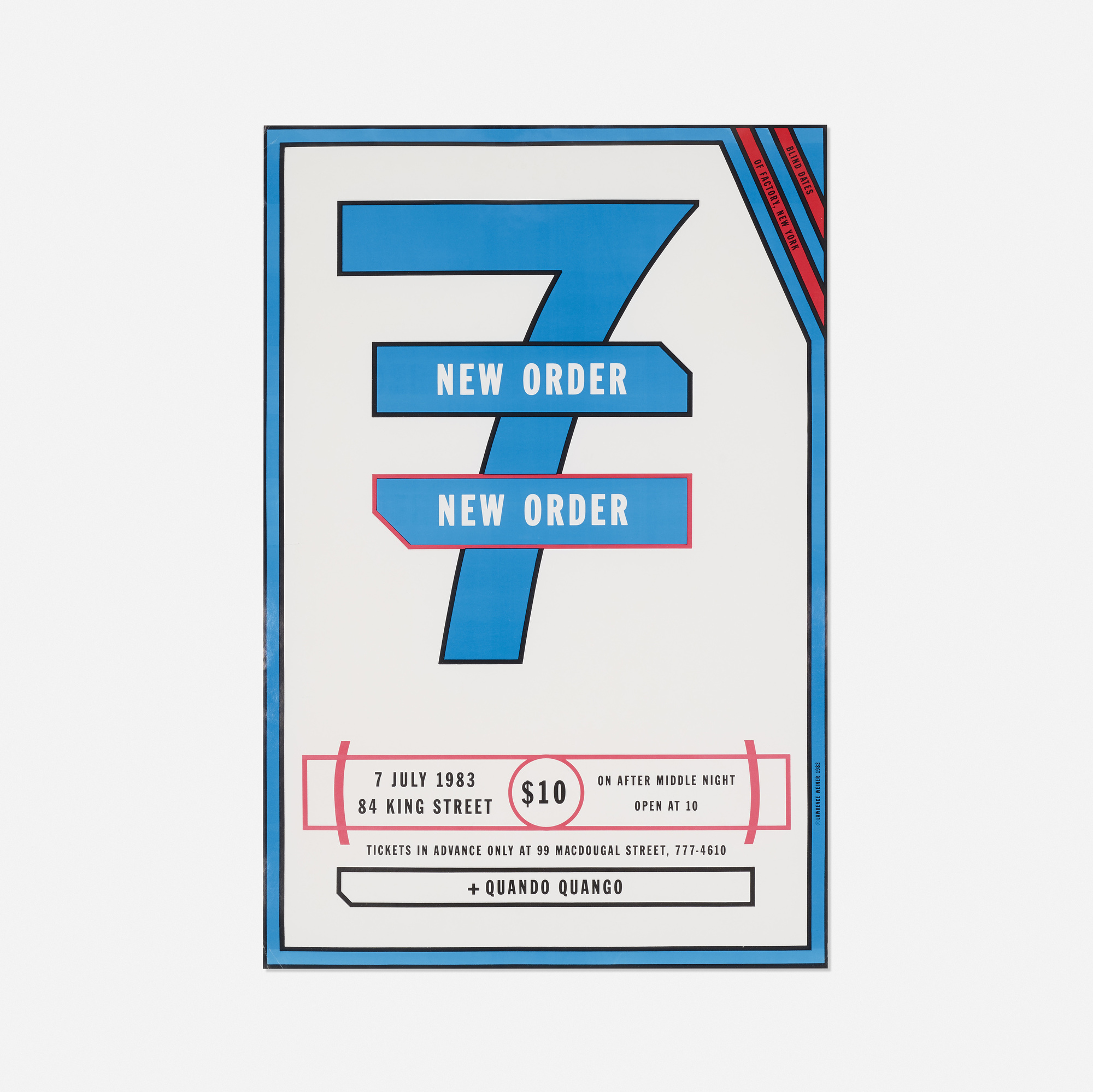 New Order poster, 1983