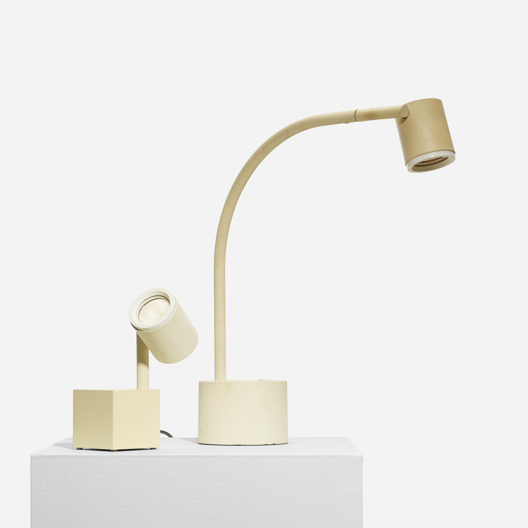 Halo Click I and Halo Click II table lamps, 1988