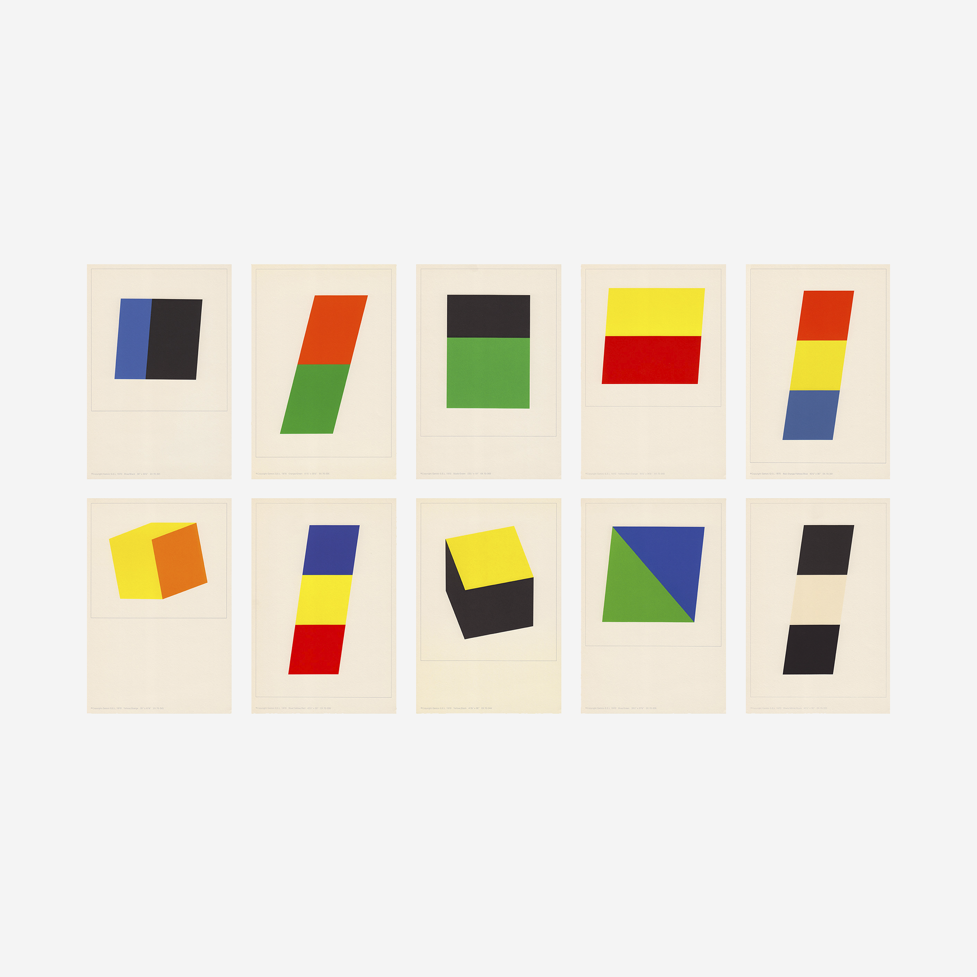 Sample portfolio (ten works), 1970